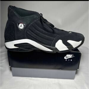 Size 12 - Nike Air Jordan 14 Retro Black White Men's Shoes Ships Now